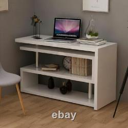 Corner Computer Desk L-shaped 360° Rotatable PC Table Workstation Home Office