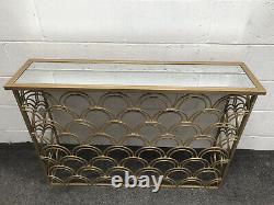 Cox And Cox Mirrored Topped Gold Console Table, RRP147 Can Deliver