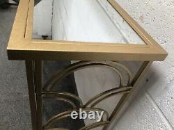 Cox And Cox Mirrored Topped Gold Console Table, RRP147 Can Deliver