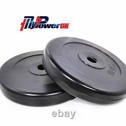 Curved Curl Bar Barbell Adjustable Weight Weightlifting 2x10kg Plates 25kg Set