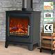 Defra 4.3KW Cast Iron Woodburner Stove Log Wood Burning Burner Modern Fireplace