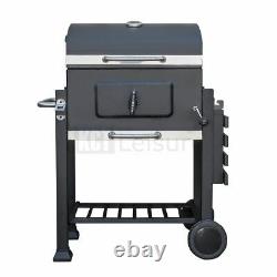 Deluxe Charcoal Bbq Garden Trolley Large Outdoor Stainless Steel Grill Barbeque