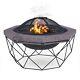 Diamond Stand Fire Pit & Bbq Grill Outdoor Garden Patio Heater Uv Party Mesh New