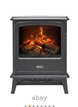 Dimplex OptiMyst Evandale 2000W Matt Slate grey Cast iron Electric Stove £599