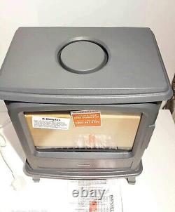 Dimplex OptiMyst Evandale 2000W Matt Slate grey Cast iron Electric Stove £599