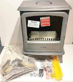 Dimplex OptiMyst Evandale 2000W Matt Slate grey Cast iron Electric Stove £599