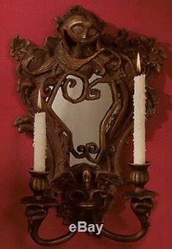 Disney Nightmare Before Christmas Cast Iron Sally Wall Mirror Candle Holder Tim