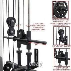 Doublewin Wall Mount Cable Station Pull Down with Adjustable Dual Pulley System
