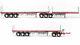 Drake Maxitrans Freighter B Double & Road Train Trailer Red & Silver 150