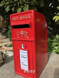 ER Royal Mail Cast Iron Post Office Box ER Red British Post box reproduction