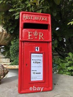 ER Royal Mail Cast Iron Post Office Box ER Red British Post box reproduction