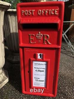 ER Royal Mail Cast Iron Post Office Box ER Red British Post box reproduction