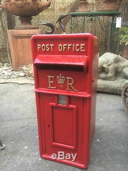 ER Royal Mail Post Box Cast Iron Post Box Post Office Box Red British mail box
