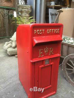ER Royal Mail Post Box Cast Iron Post Box Post Office Box Red British mail box