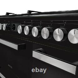 ElectriQ 90cm Dual Fuel Triple Cavity Range Cooker Black