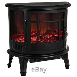 Electric Fireplace Log Burning Flame Effect Stove Fire Heater Thermal Wood 1800W