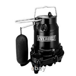 Everbilt HDS30 1/3 HP Cast Iron Submersible Sump Pump Black