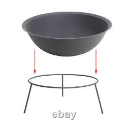 Extra Large 120cm Cast Iron Fire Pit Bowl Patio Heater Log Burner Camping Fire