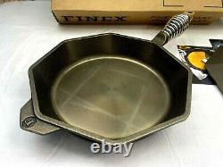 FINEX 10 Cast Iron Skillet with Lid Brand Octagon Wound Stainless Handle NEW
