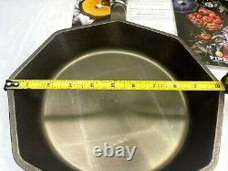 FINEX 10 Cast Iron Skillet with Lid Brand Octagon Wound Stainless Handle NEW