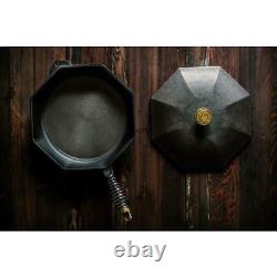 FINEX Skillet 12 in. Oven-Safe Cast Iron with Lid Rustic Black