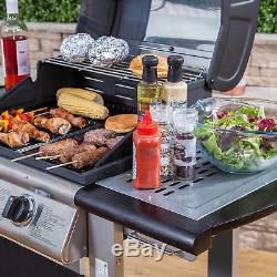 Fire Mountain Everest 2 Burner Gas Barbecue in Stainless Steel & Black