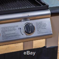 Fire Mountain Everest 3 Burner Gas Barbecue in Stainless Steel/Black