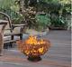 Fire Pit Garden Heater Bowl Outdoor Cast Iron Round Log Burner Brazier BBQ Patio