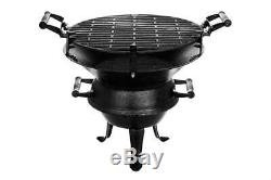 Firepit Bbq Fire Basket Outdoor Barbeque Grill Charcoal Cast Iron Stand Garden