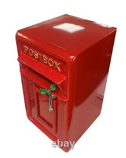 Floor Mounting Cast Iron Post Box Postal Box Red British Mailbox
