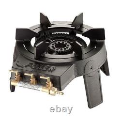 Foker Outdoor Cast Iron Gas Wok Burner with 3 Valves for independent control