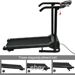 Folding Treadmill Home Running Fitness Machine with Safety Stopper Incline Adjust