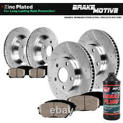 For Chevy Camaro Firebird Front+Rear Drill Slot Brake Rotors And Ceramic Pads