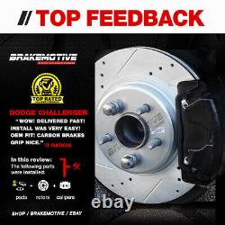 Front+Rear Drill Slot Brake Rotors +Ceramic Pads For Charger Challenger Magnum