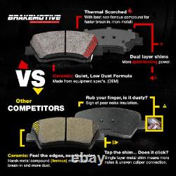 Front+Rear Drill Slot Brake Rotors & Ceramic Pads For Chevy Silverado Escalade