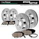 Front + Rear Drill Slot Brake Rotors and Ceramic Pads For VW Beetle Golf Jetta