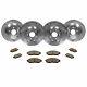Front and Rear Drilled Slotted Brake Rotors and Ceramic Pads For Infiniti Nissan