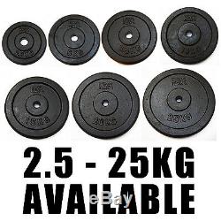 Fxr Sports Cast Iron 1 Weight Plates Hole Disc Dumbbell Barbell Weight Fitness