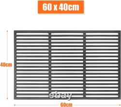 GFTIME Cast Iron Cooking Grate 60 x 40 cm Solid for BBQ, Gas Grill