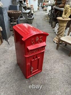 GR Royal Mail Post Box letter Box Cast Iron post office Barn top King George RED