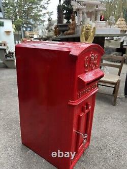 GR Royal Mail Post Box letter Box Cast Iron post office Barn top King George RED