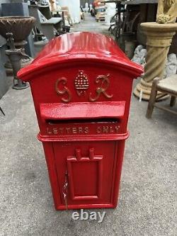 GR Royal Mail Post Box letter Box Cast Iron post office Barn top King George RED