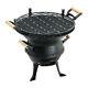 Garden Cast Iron Portable Fire Pit Charcoal Bbq Grill Patio Camping Barbecue New