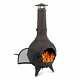 Garden Stove Firepit Patio Heater BBQ Grill Terrace Cast Iron Antique Bronze