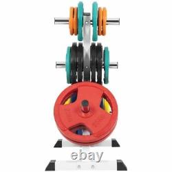 Gorilla Sports Olympic Weight Plate Rack 4 Branches