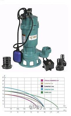 HEAVY DUTY Submersible Sewage & Water Cutter Pump 2 1500watt 18m head