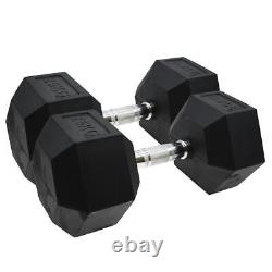 HEX DUMBBELLS 7.5kg 1O 12.5kg 15kg 17.5kg 20 22.5 25kg RUBBER COATED CAST IRON