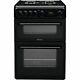 HOTPOINT HAG60K 60cm Double Oven Gas Cooker Black