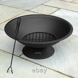 Harrier Outdoor Fire Pits 22in LARGE GARDEN FIRE PIT BOWL Durable Steel