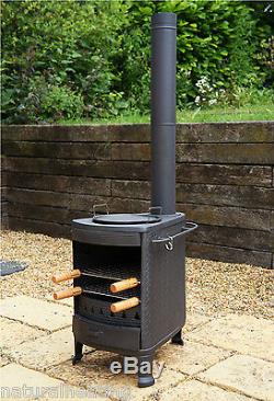 Hellfire Barbeque BBQ Outdoor Cast Iron Stove Chiminea Patio Heater Pizza Oven